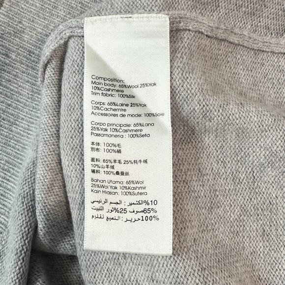 3.1 Phillip Lim Beaded Sequin Sweater Cut Out Crew Neck Yak Cashmere Wool Blend - Picture 12 of 13